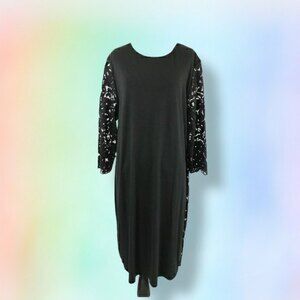 J. Jill XS Wearever Collection NWT‎ Dress Floral Lace Sleeve Back Shift